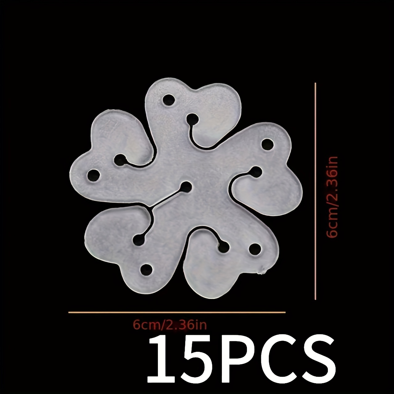 TEMU 15pcs Balloon Clips For Birthday Decorations, -shaped Flower Clips For Graduation Ceremonies, Christmas, And Halloween