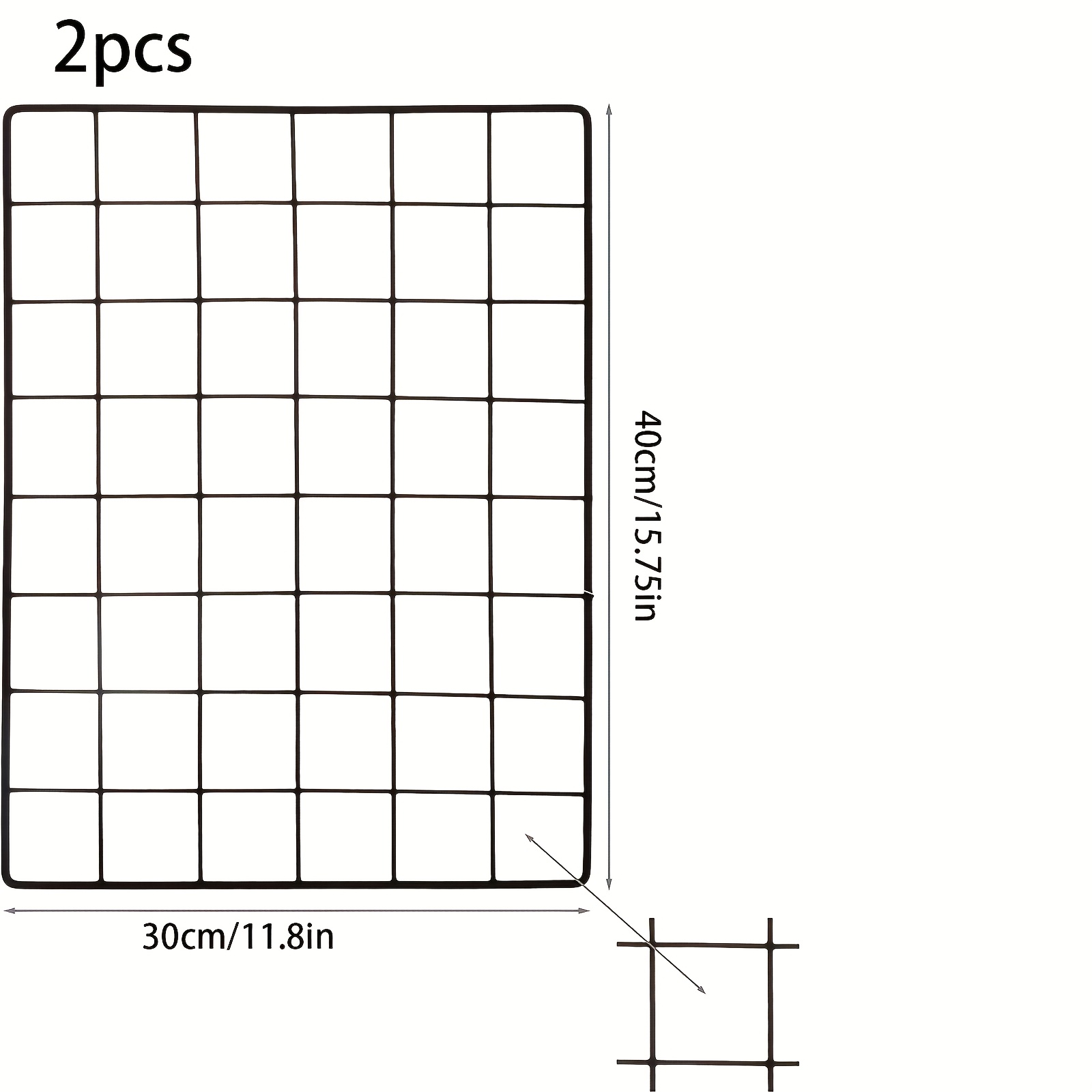 Black Magnetic Wire Wall Grid Panel - Versatile Photo & Picture Display Organizer For Home, Office, And Kitchen Decor