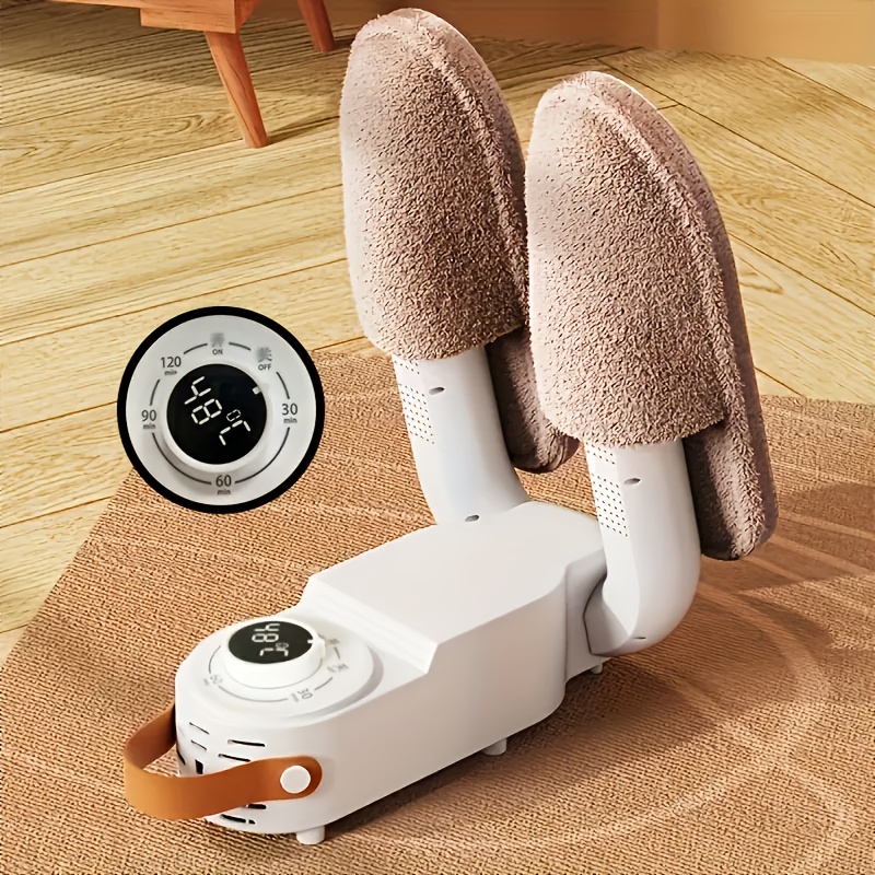 1pc Quick Heat Shoe Dryer with Automatic Timing - ABS Material, Hot Air Circulation, Folding Design, Suitable for All Shoes, Sports, Leather, Boots - 220-240V European Standard Plug - No Battery Required details 0