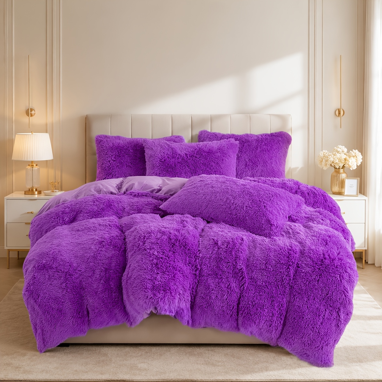 Image of 3pcs Minimalist Solid Duvet Cover Niche Texture Bedroom 3pcs Set (excluding Duvet Insert And Pillow Insert)