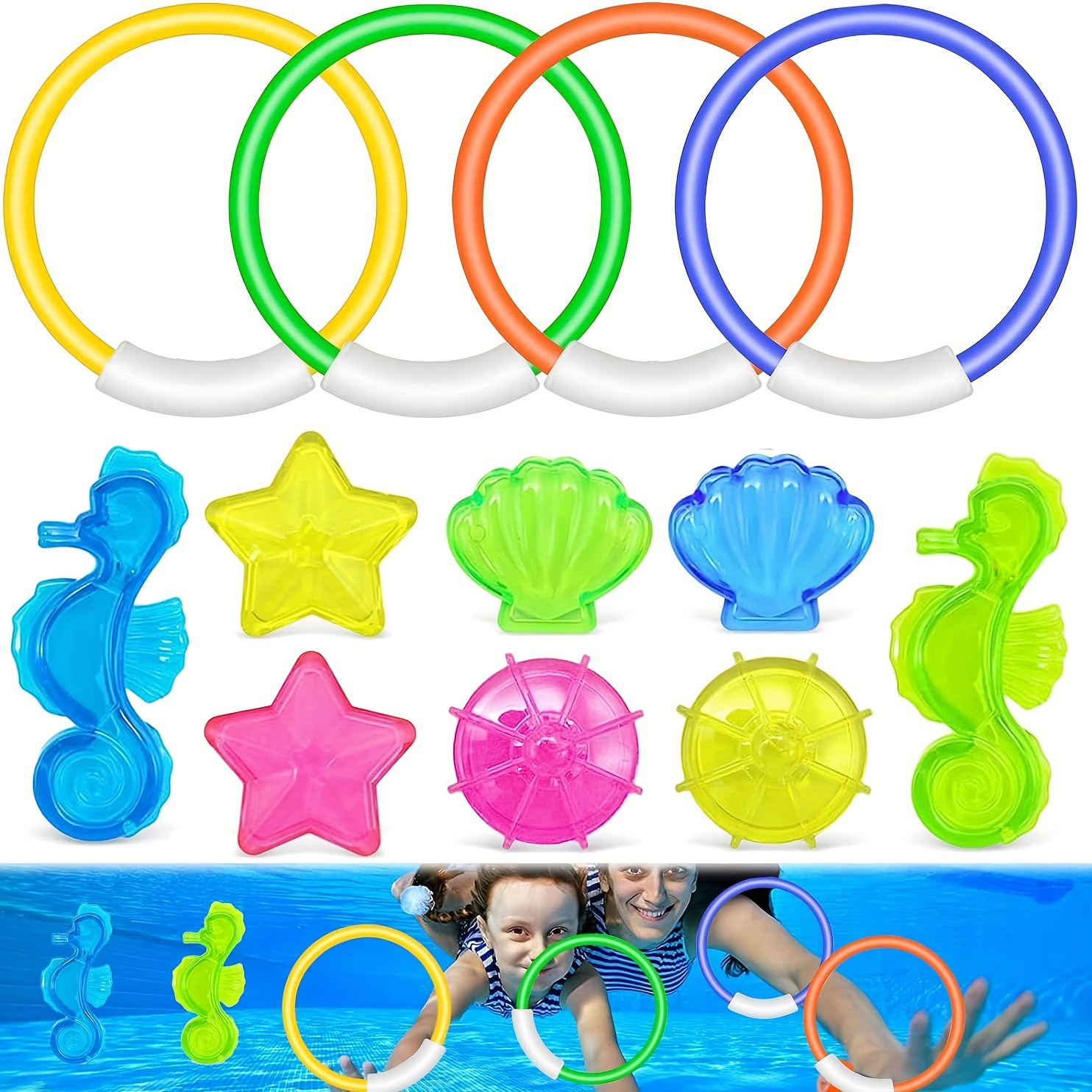 

Diving Toys, 12pcs Swimming Toys, Diver Jewelry Toys, Underwater Toy Set, Ideal For Pool Party, Beach, Outdoor Activities, Summer Gifts (random Color)