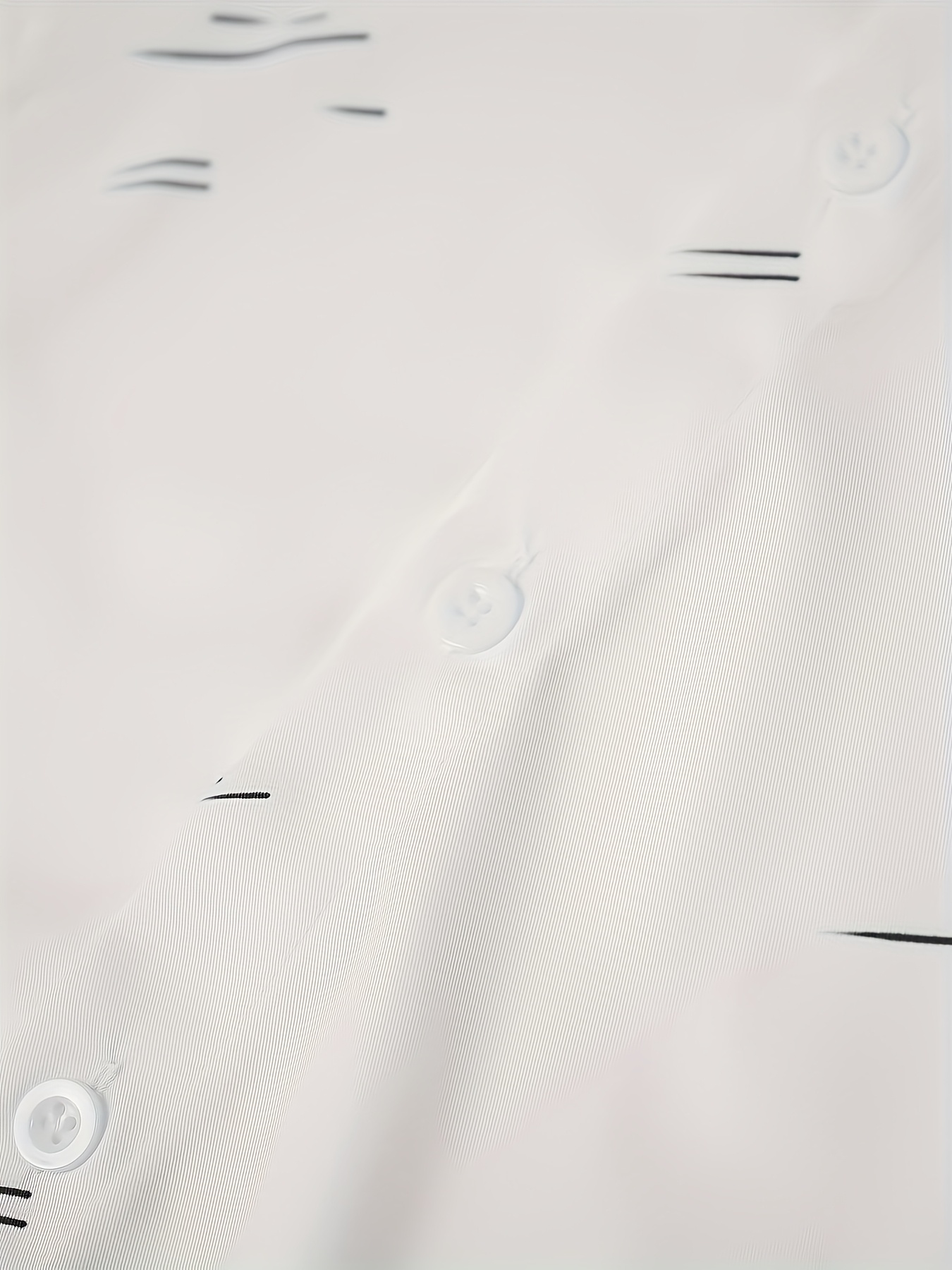 Men'S Stylish Geometric Print Long Sleeve Shirt - Light Gray Background with Black Lines, Button-Up, Relaxed Fit for Casual Attire, Parties, and Travel, Everyday Shirt|Sleek Formalwear|Polished Finish