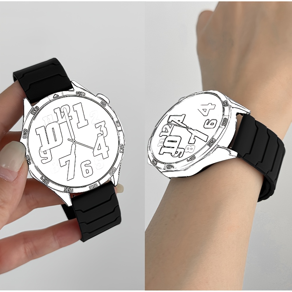 Image of 20mm 22mm New Magnetic Strap Suitable For For Galaxy Watch 4/5/5 6 2 Magnetic Watch Band For Gtr/gts Correa And For Huawei Gt4