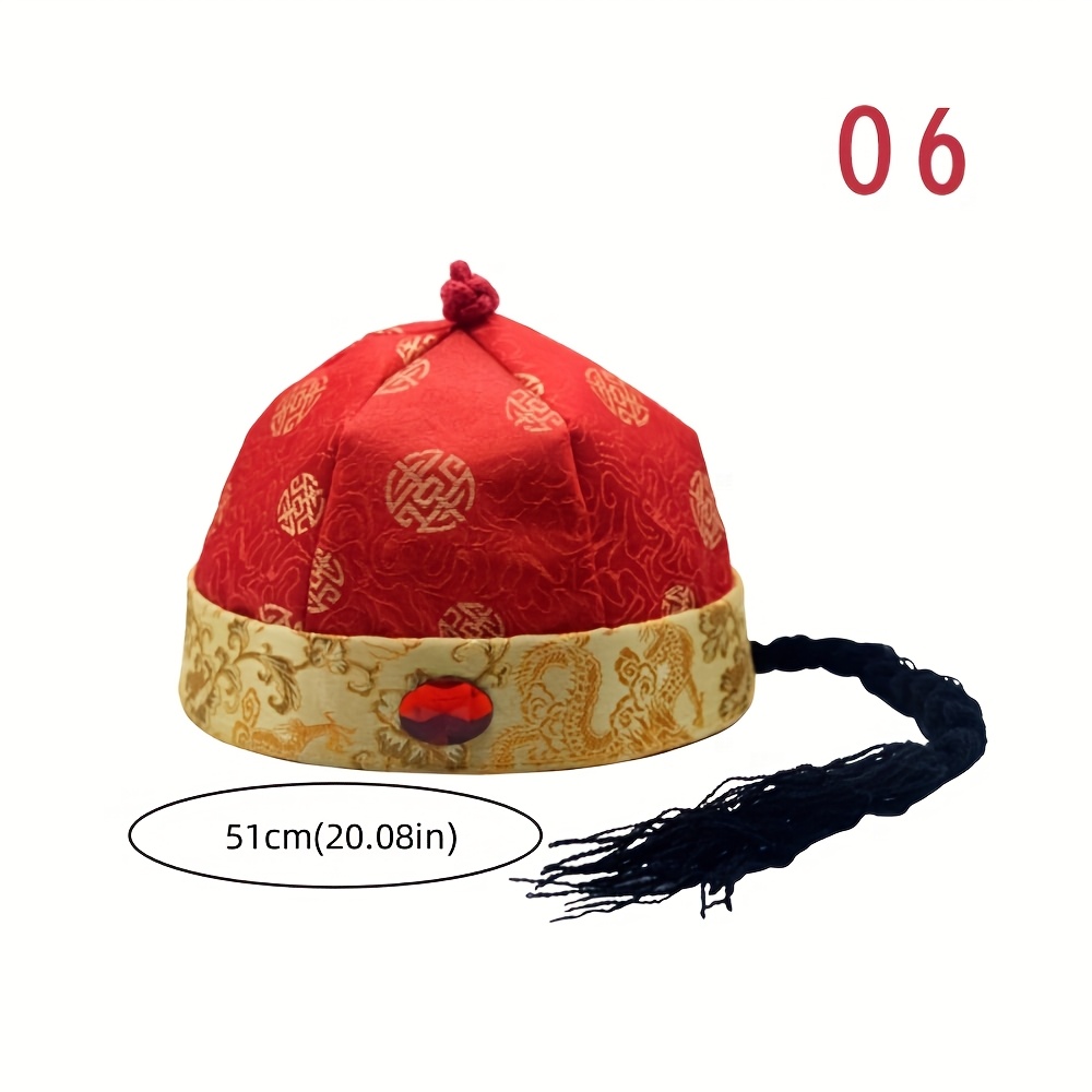 1pc traditional chinese dynasty prince hat polyester woven funky style comedy theme ancient chinese headwear for cosplay tang   dynasty party accessory   costume cap