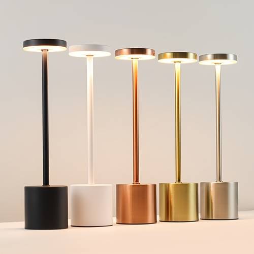 european style minimalist metal touch table lamp usb charging dimmable color adjustable night light suitable for living room dining table bedroom bedside table desktop decoration
