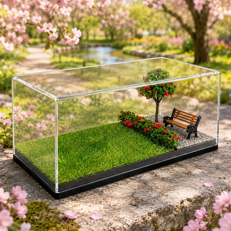 TEMU per paesaggio a quattro in �� per modellini di auto, scatola da e resistente. per modellini di auto e statuine da ; perfetta per decorare