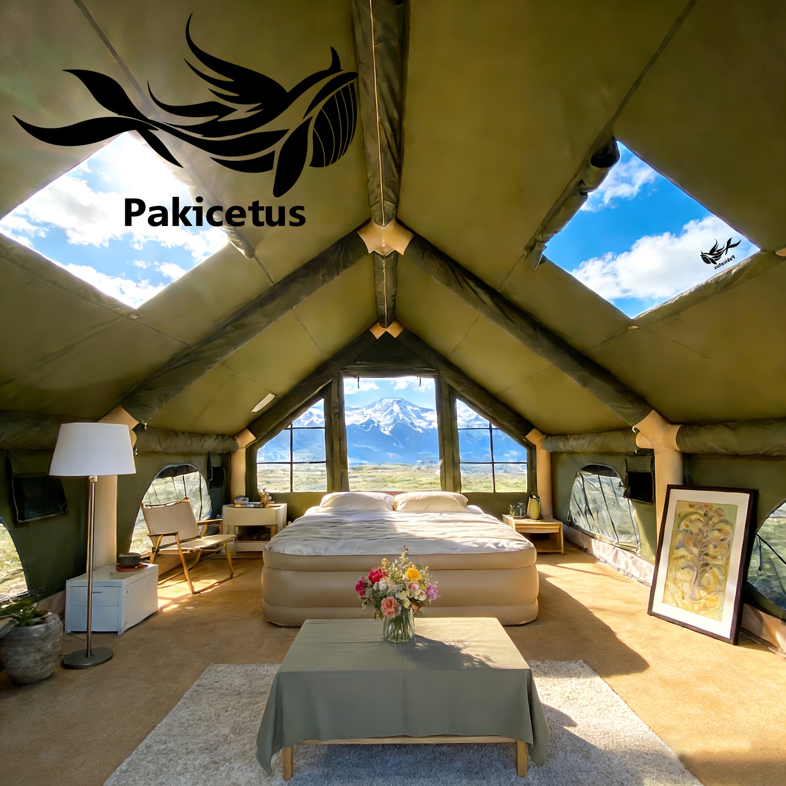 multi size pakicetus 2025   inflatable camping tent no assembly needed luxury glamping house   blow up tent with air pump air tents with tear resistant mesh zipper adult 5 8 person 4 season