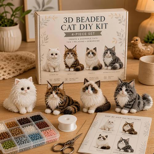 animal beading kit for adults and teens cute 3d animal bead craft set with colorful beads and instructions handmade craft kit for