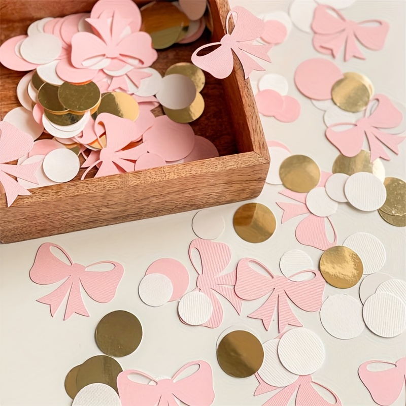 

100pcs Nœud Rose - pour les Anniversaires de Filles, & Douches - Décorations de Table à Thème Princesse