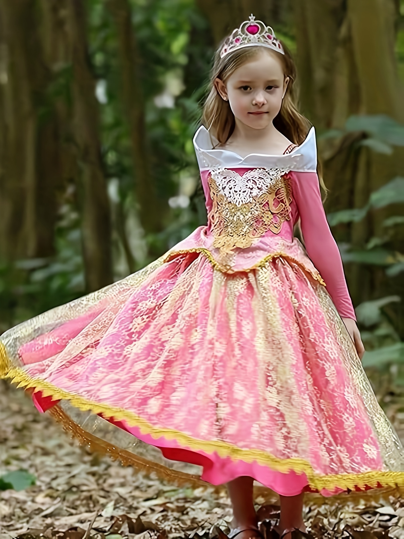 girls fairy tale character costume lace decor long sleeve - Temu Mauritius