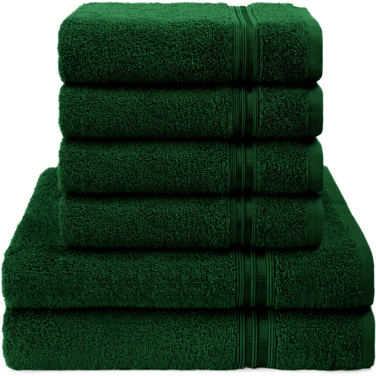 TEMU 100% Cotton 6pcs Towel Set! 2 Large Bath Towels (70x140cm)   4 Guest Towels (50x100cm), Soft, Skin-friendly & Super Absorbent, Decent For Daily