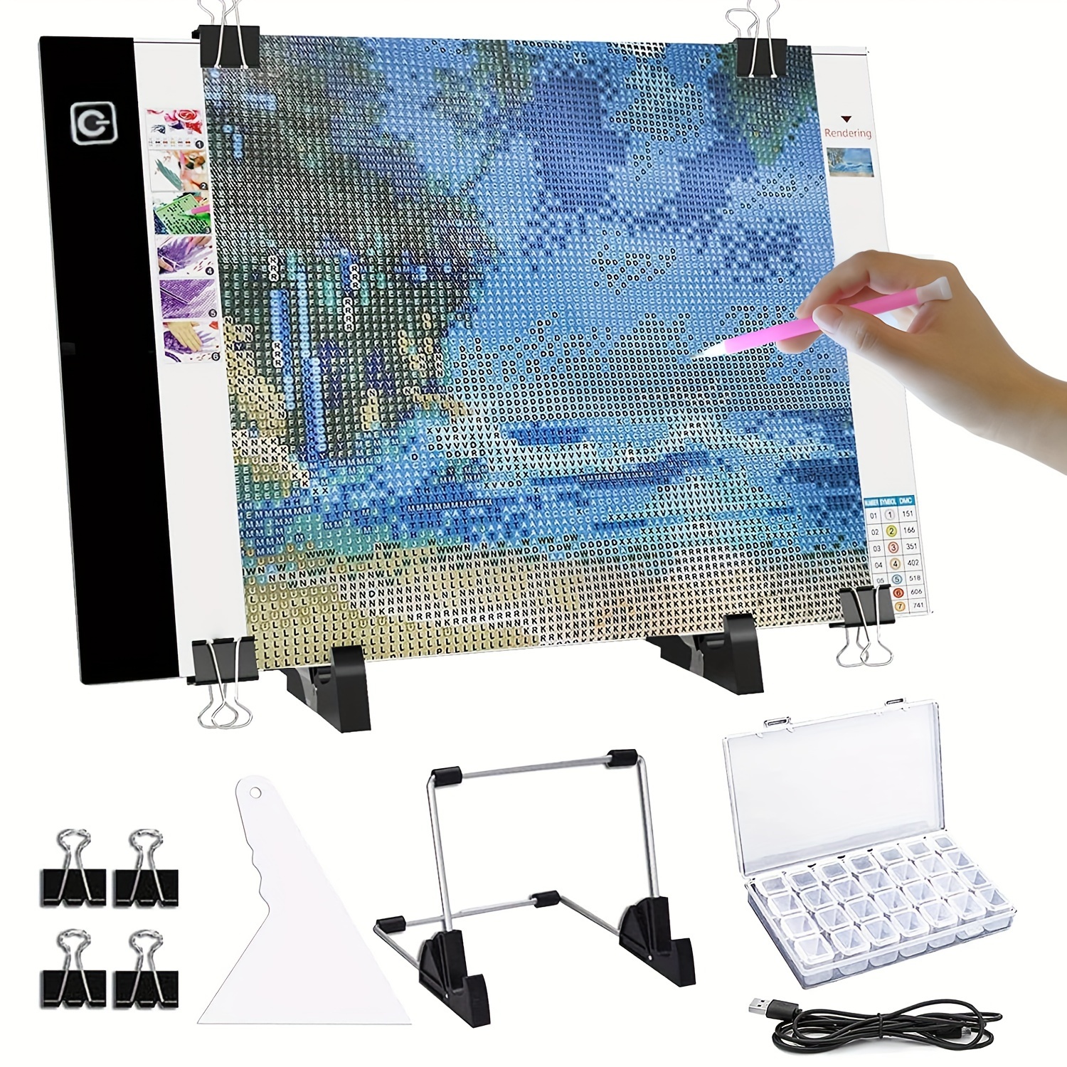 

A2/a3 Led Light Pad For Diamond Painting, Diamond Art Light Board With 3 Brightness, Tracing Light Board With Usb Cable For Sketching, Animation, Drawing, Diamond Painting Supplies
