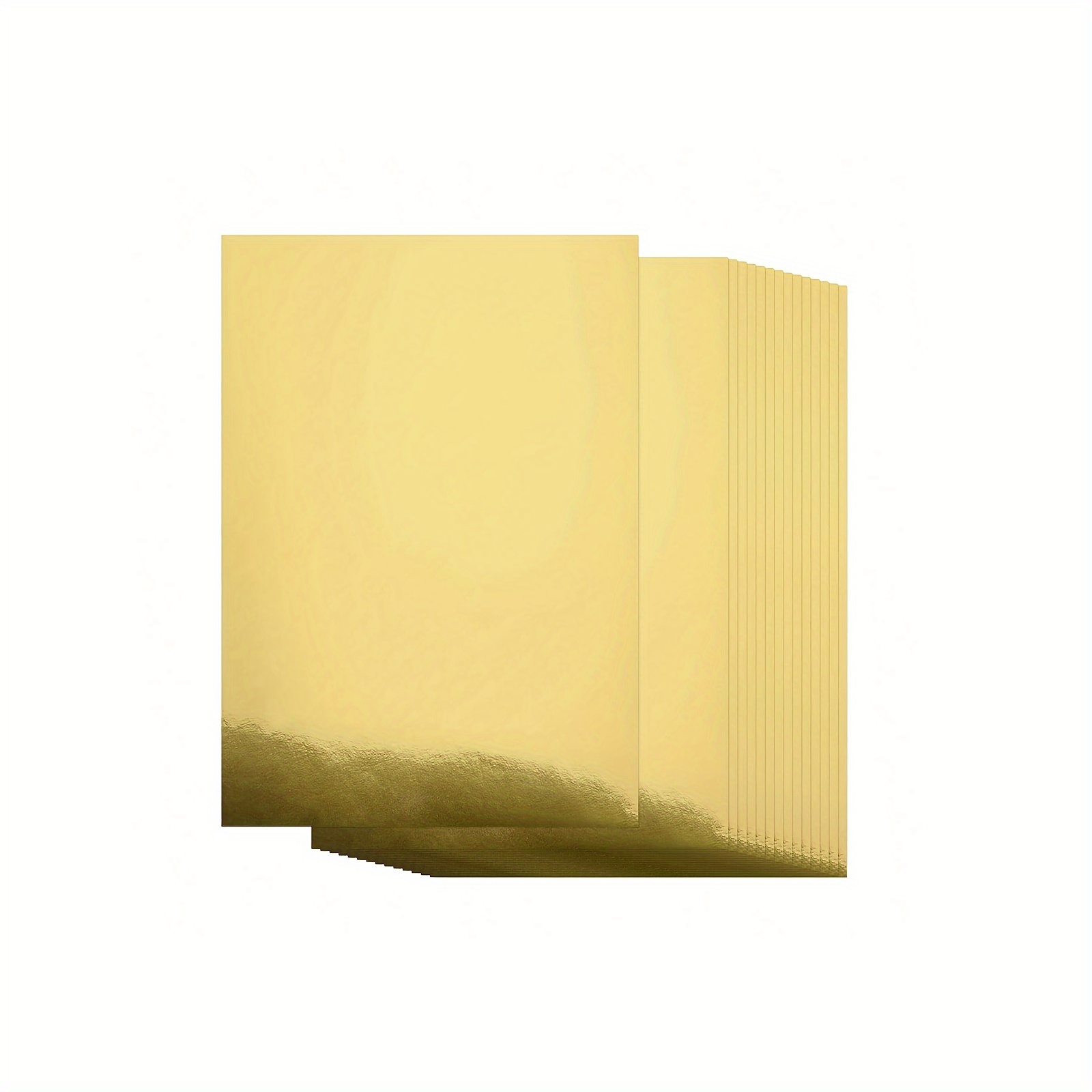 

10-pack A4 Metallic Golden Cardstock - Anniversary Theme, Shimmer Paper For Invitations & Crafts, Single-sided - Bright Golden Finish