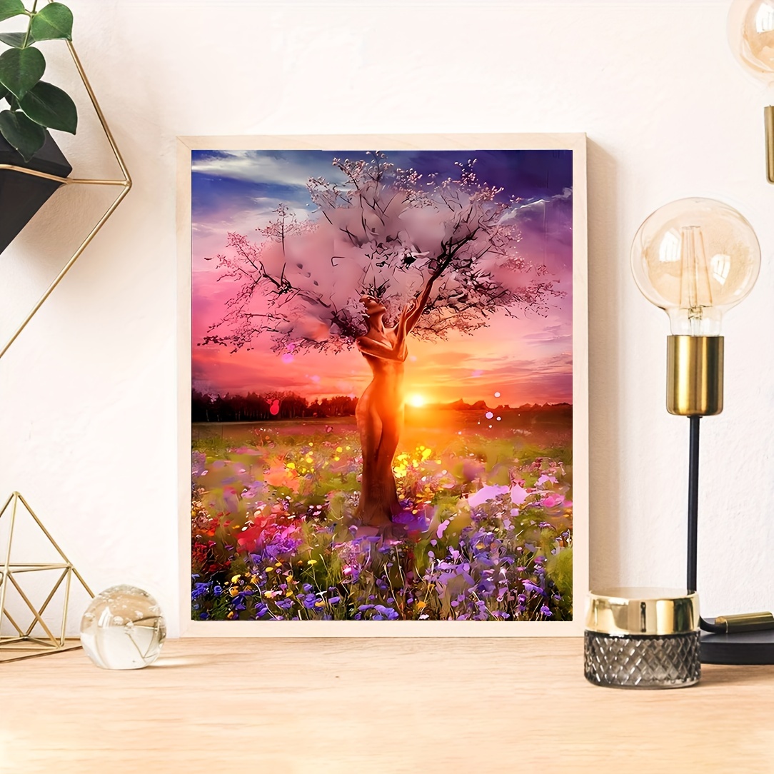 Diamond Painting Kits for Adults Love Tree,Landscape Diamond Art Full Drill  Paint with Diamond Painting DIY Painting by Number Kits Gem Art Wall Home