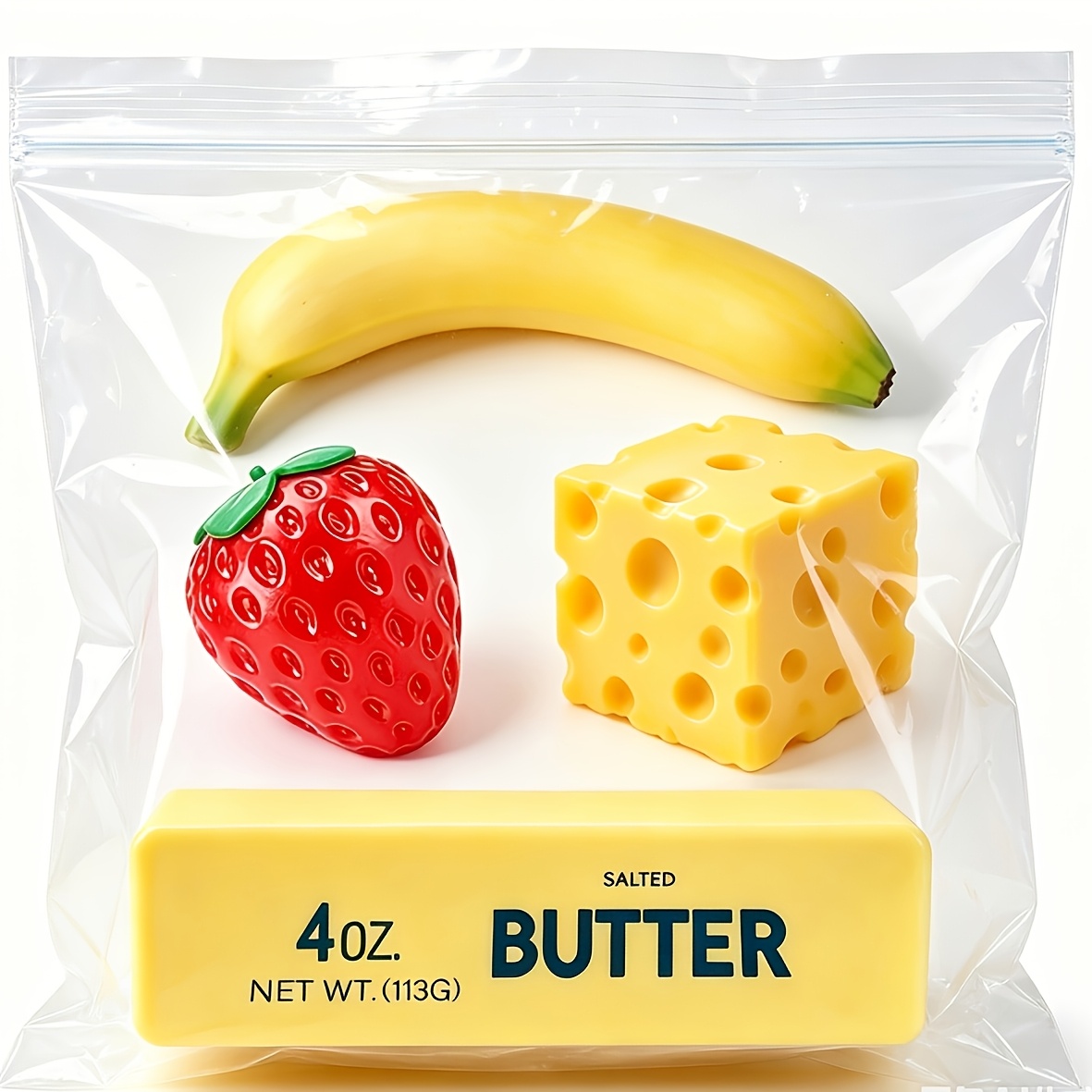 imagen del artículo (fvof) 4 piezas (fresa, barra de  , queso y  ) juguetes antiestrés,   de    , estilos  , ¡diferentes productos   diferentes  ! artículos para  s/rompibles de  /combinación de artículos de   de múltiples piezas, accesorios para  