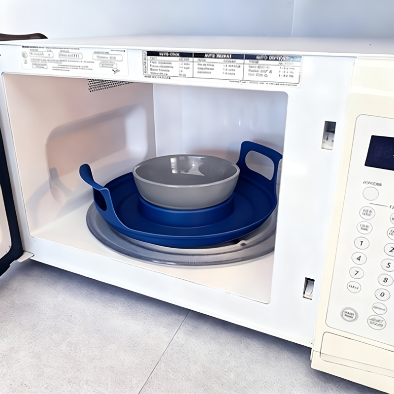 1pc Microwave Heating Tray With Handle, Microwave Tableware Additions, Microwave Bowl Rack, Household Kitchen Tableware Additions, Microwave Quick Heating Tray. Prevent Being Scalded. Non-food Contact