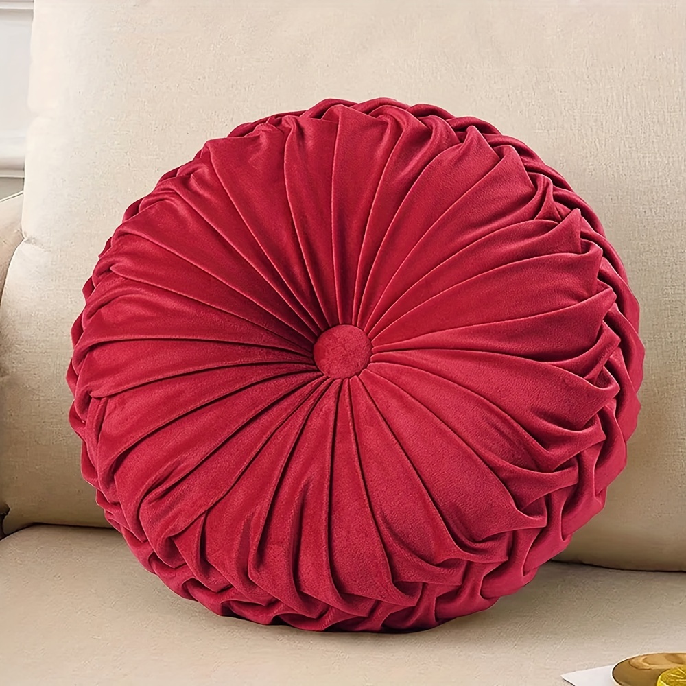 2pcs round velvet pillow couch small handmade decorative Temu