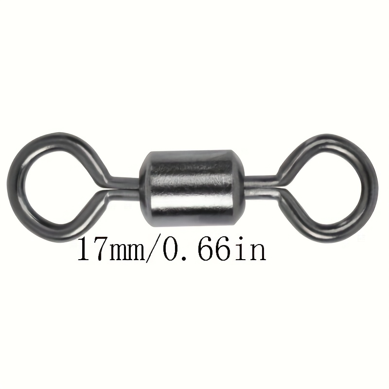 TEMU 200pcs American-style Swivels, Fishing Swivel Snap, Stainless Steel Swivel Snap For Saltwater And Freshwater Fishing