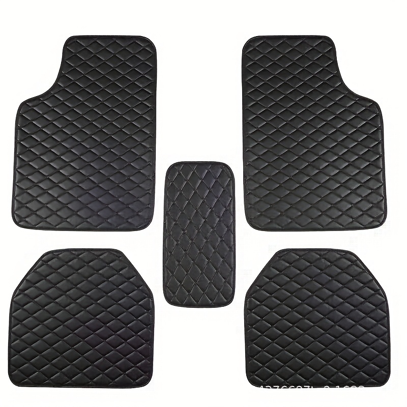 5pcs Luxury Floor Mats, All-Season, All-Weather Protection, Easy to Clean, Non-Slip, for Vehicle Interior Care, Fits Sedans, Trucks, SUVs