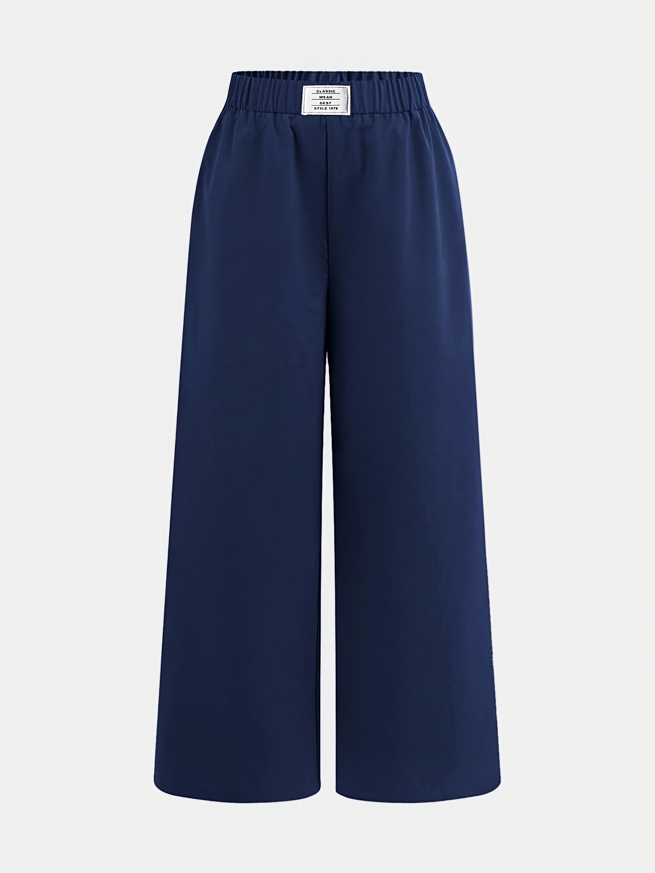 2pcs Girls' High-Waist Wide-Leg Casual Pants, Versatile & Stylish