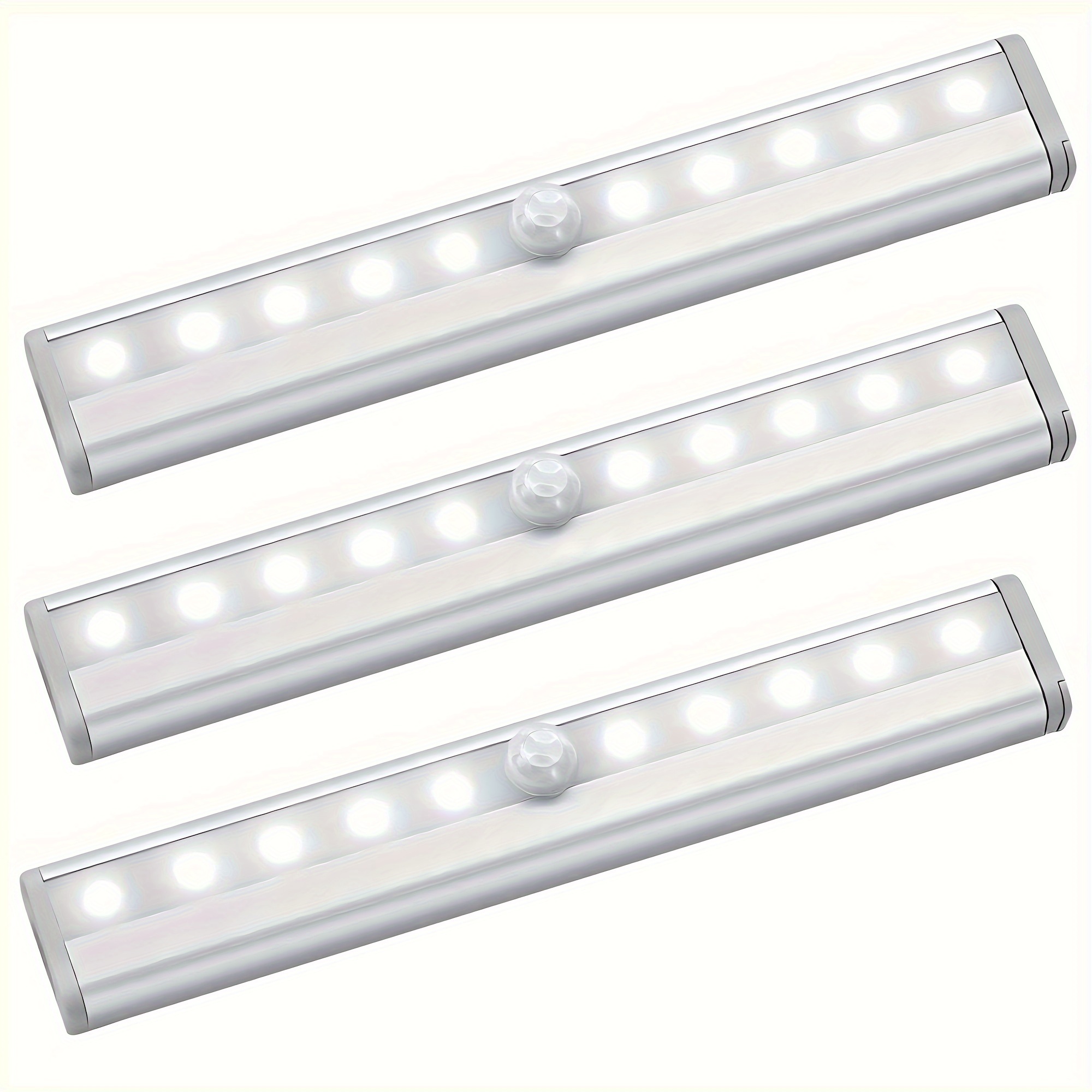 

3 Pcs , - Wireless Led Tap Strips - Auto-off, , Battery Operated, For Pantry, 1 Pcs Closet, , Bathroom, Cupboard