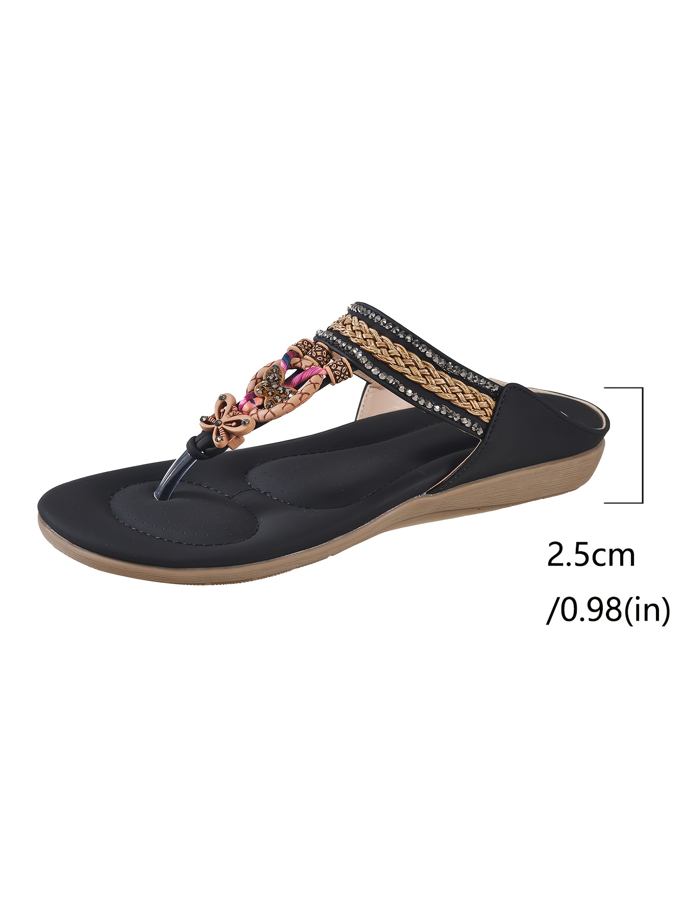 2024 New Women's European and American Women's Shoes Fashion Handmade Beaded Water Clamp Foot Flat Half Bag Slippers Retro Large Shoes, Women Shoes