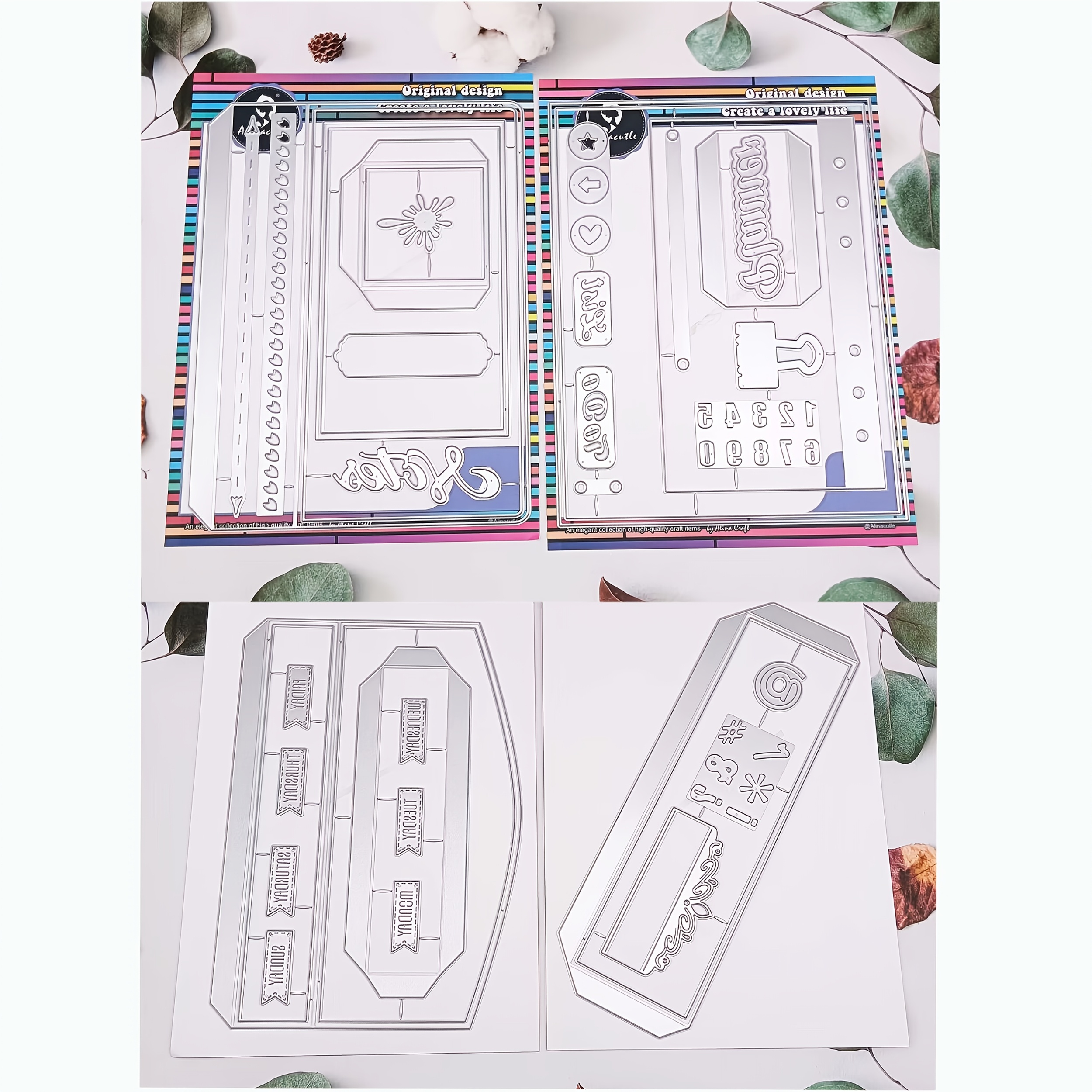 Image of Alinacutle 1set Planner Notebook Holding Box Metal Cutting Die Cut Book Gift Box Die Paper Craft Metal Die-cuts Journal Scrapbooking And Album Template 7, 6" X5, 7"x1, 4" Handmade Christmas Gifts