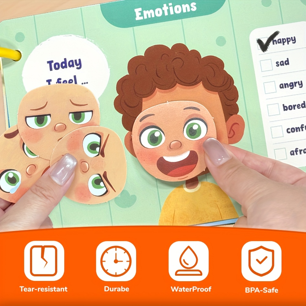 6 Themes Busy Book with, Cardboard, Educational Learning Toys for Cognitive and Thinking Abilities, Body, Animals, Food, Planet, Traffic, Emotion, Parent- Christmas gift, Family Game, Travel, Bedtime activities, Cognitive Development, Interactive Book, Colorful Pages, Highquality Print, Sturdy Binding, Educational Gift, Busy Board, Parents And Teachers, And