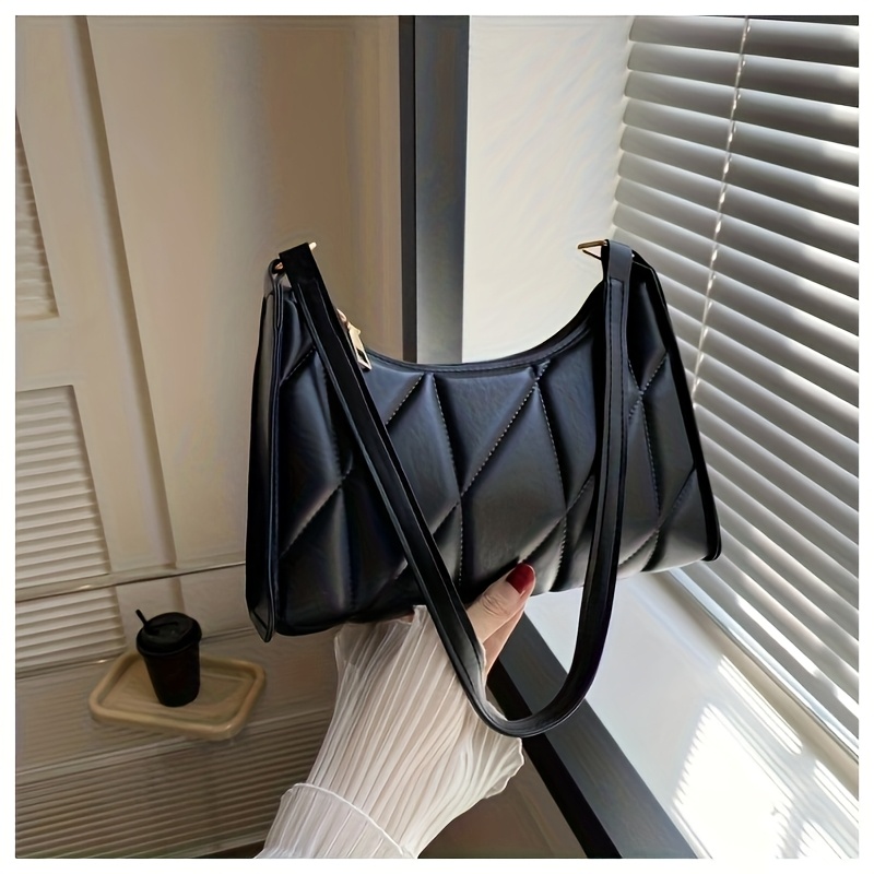 Bolso de Hombro Casual para Mujer, Bolso de Axila Elegante y Sencillo, Cartera Moderna para Uso Diario y Desplazamientos, Disponible en 3 Colores: , Blanco, Caqui