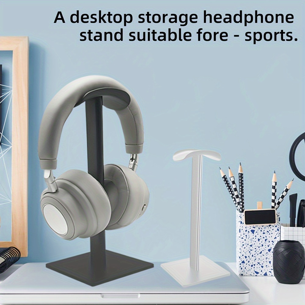 

New Model Desktop Storage Headphone Stand - Aluminum Alloy, Waterproof, Organization For Sports And Gaming