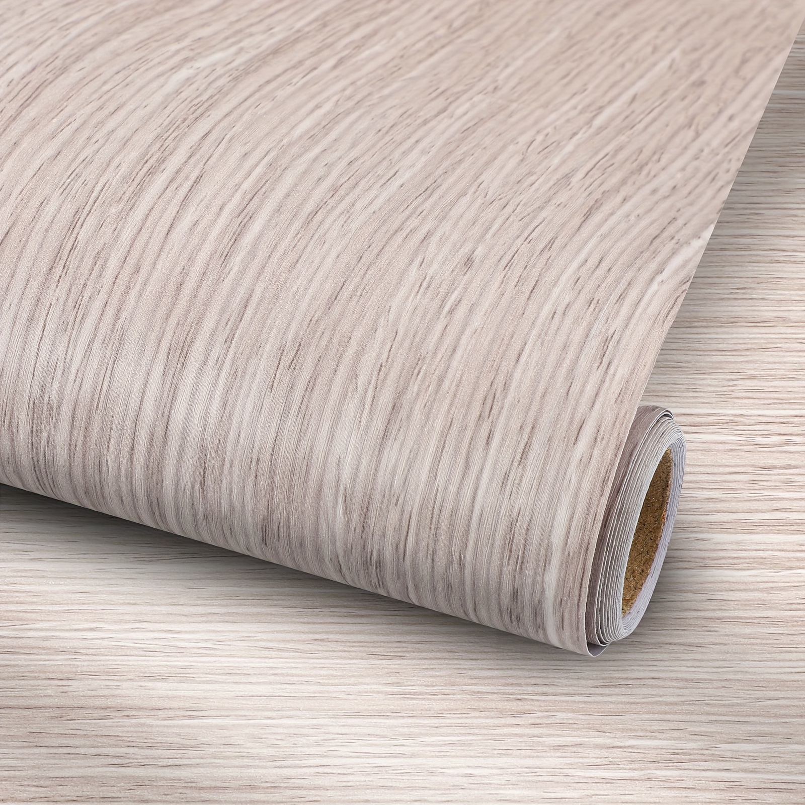 TEMU 1 Roll Realistic Wood Grain Sticker, Self-adhesive Removable Vinyl Film, 15.7x118 Inch Wallpaper For Countertops, Furniture, Cabinets, Shelves -