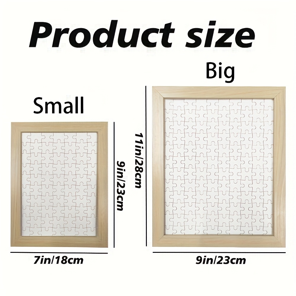 TEMU Custom Photo Puzzle Frame - Personalized Picture Collage With Your Own Photos, Wood -style For Weddings, Family, Travel - Diy Picture Display