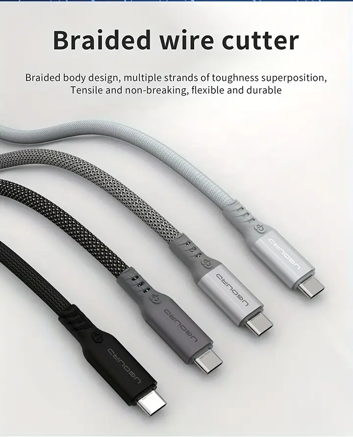 thunderbolt4 cable type c to c cable compatible with thunderbolt3 usb3 2gen2 2 usb3 1 usb3 0 usb2 40 max compatible with pd3 1 charging dp alt mode dp1 4 displayport1 4 8k60hz uhd video transfer for pad phone laptop pc ps5 switch dock station ssd box Product details 9