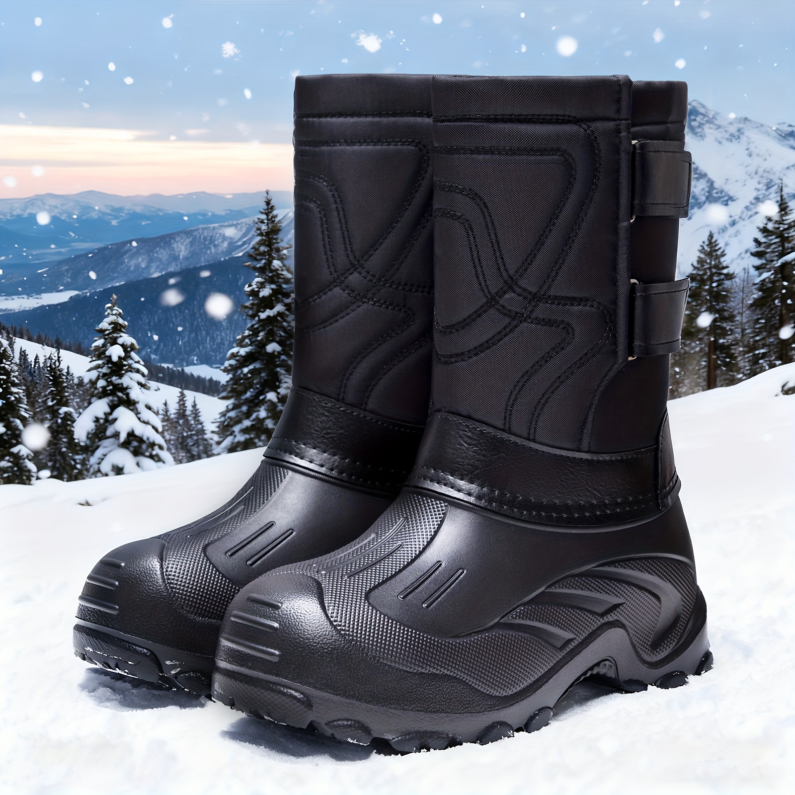 cold weather men's thermal waterproof boots