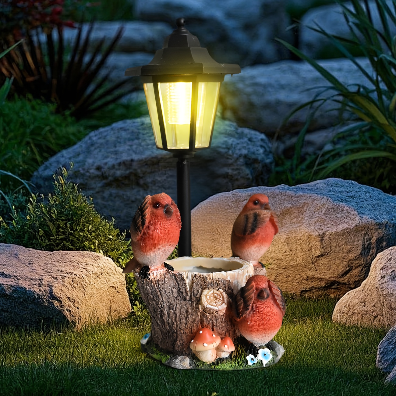 Solar Sunflower Lanterns Outdoor – 2-Pack Waterproof Hanging Metal Decor Lights, Multicolored LED Garden Lantern For Patio, Yard, Landscape, Lawn