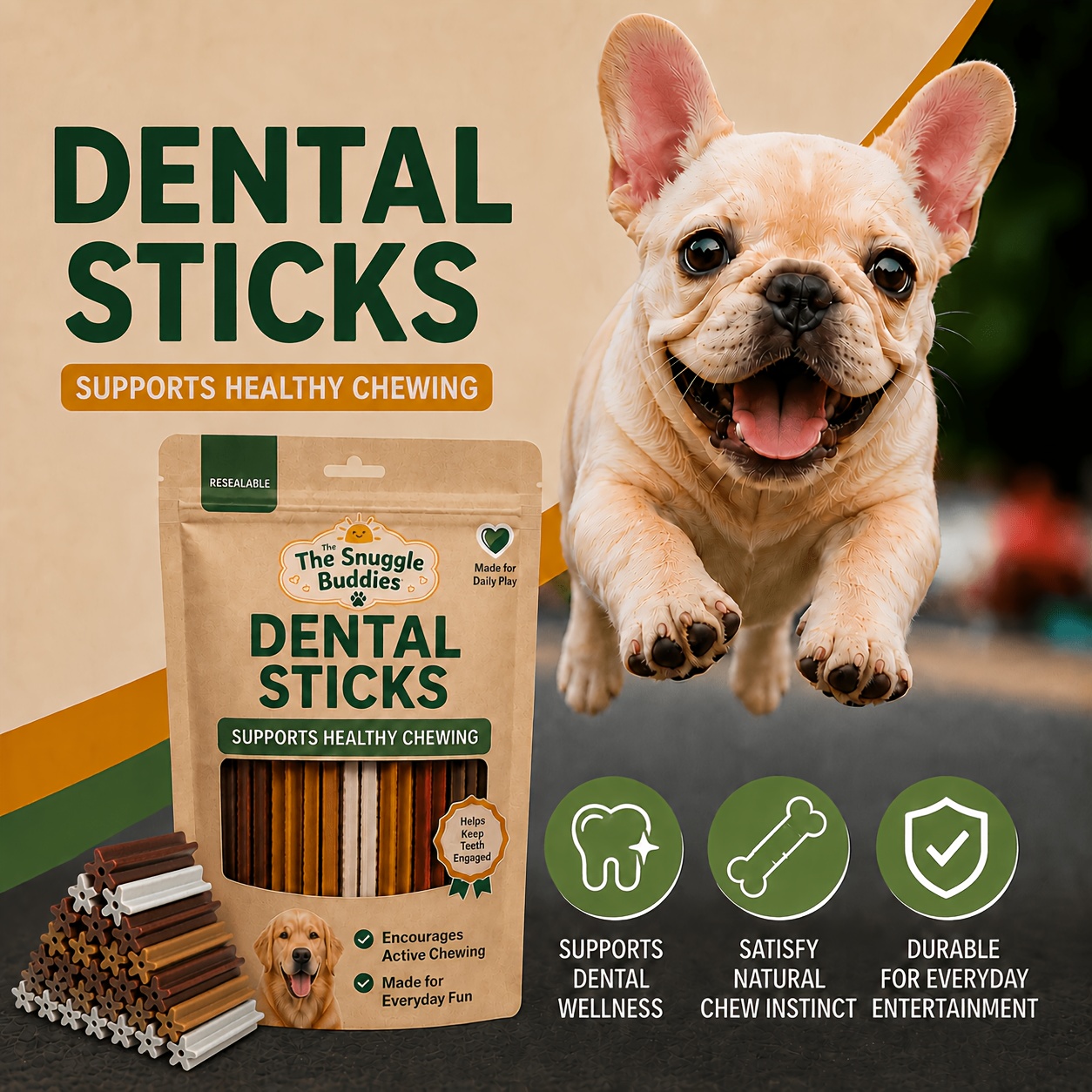 Non-Toxic PE Dog Bones 6/12pcs Dog Dental Sticks Teeth Cleaning Chewing Toys Bite-Resistant Chew Sticks Dental Cleaning Time Boredom Relief Artifact Dog Training Interactive Supplies Suitable for Various Sizes of Dogs Bite Sticks Cleaning Sticks Anx