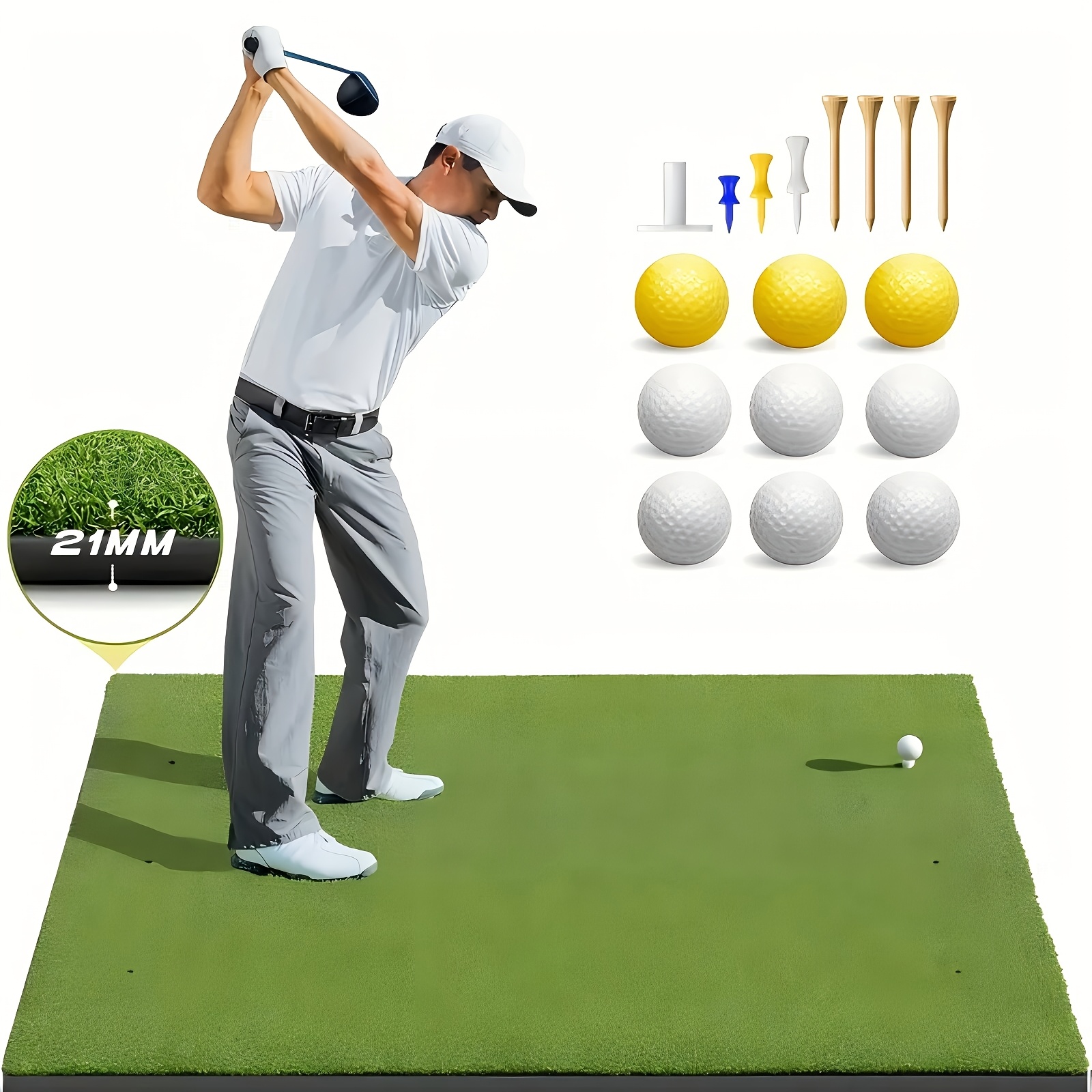 golf mat 5x3 feet golf hitting mat practice outdoor indoor artificial turf golf hitting mat training aids