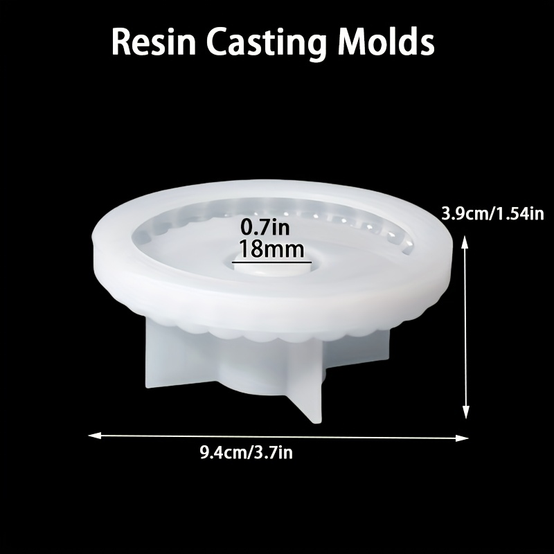 Round Candle Holder Silicone Mould Handmade Plaster Concrete Resin Pearl Candle Holder Craft Casting Mould Home Decoration Craft Gifts