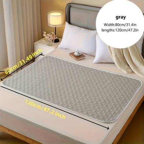 1pc washable leak proof mattress pad for and pets soft polyester bed protector with grid design for and moisture protection menstrual and home use fits all mattress sizes and colors