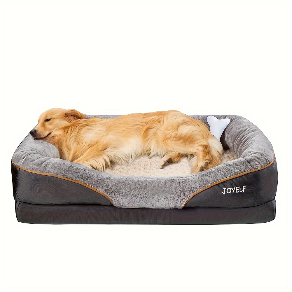 

Memory Foam Orthopedic Dog Bed For Medium Size Dog, With Waterproof Lining, Washable Dog Couch Bed With Removable Cover And Nonskid Bottom For Crate Pet Sofa Bed