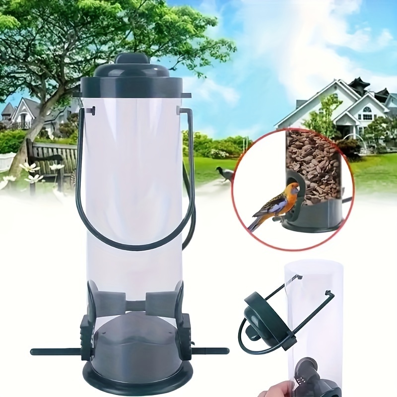 

1pc Eva Material Hanging Wild Bird Feeder With Dual Feeding Ports For Outdoor, Camping And Backyard Bird Watching - Durable Garden Bird Feeding Station For Various Bird Species