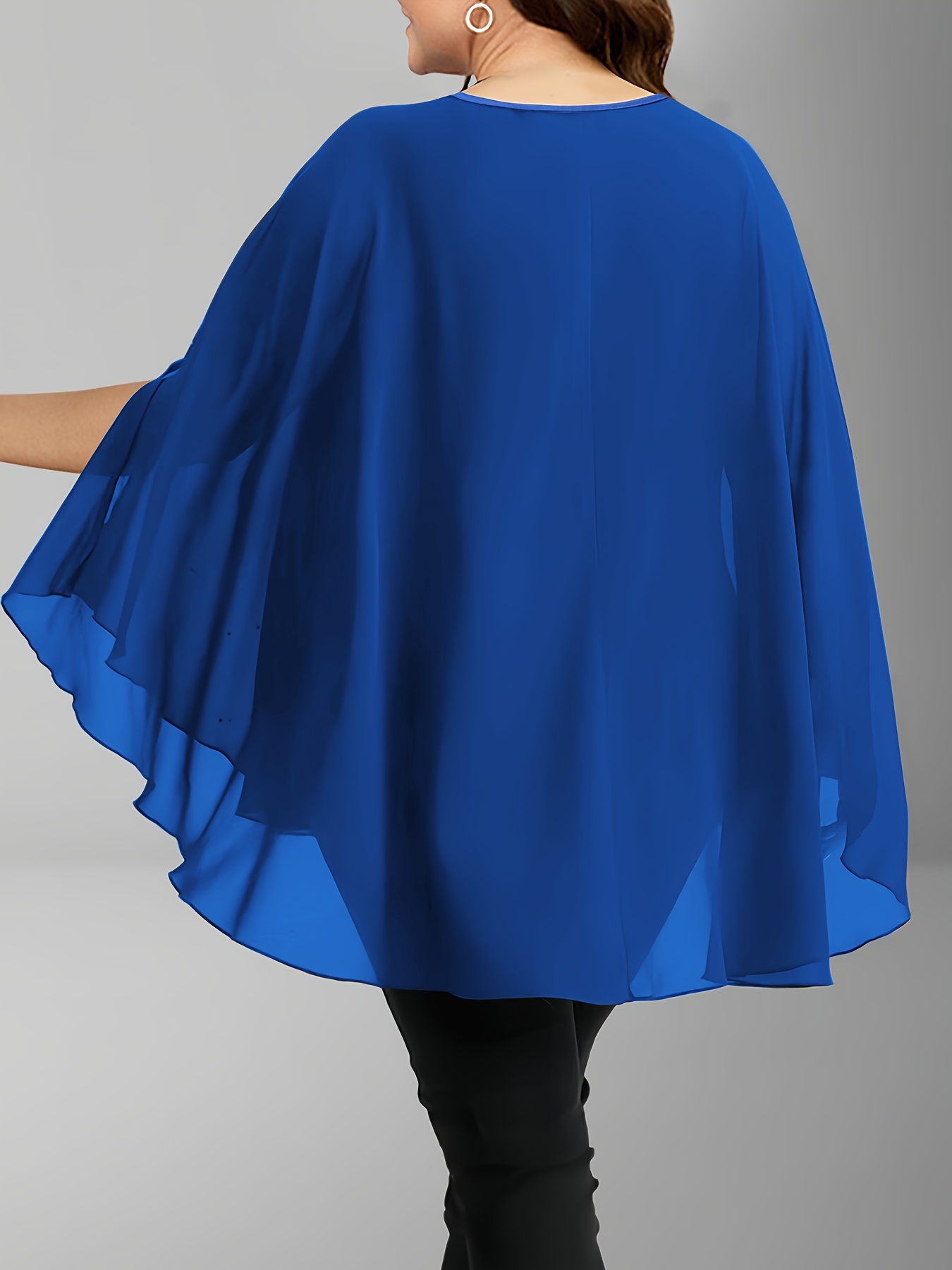 elegante chiffon bluse rüschenärmeln in großen Temu Germany