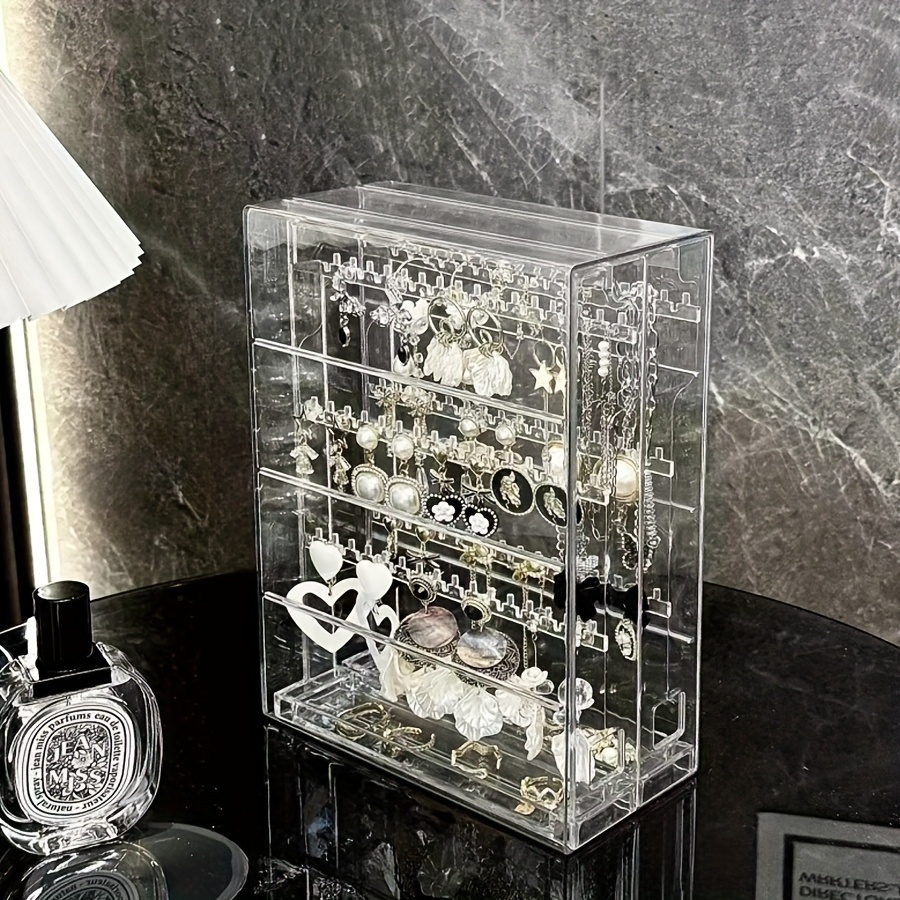 1  acrylic jewelry storage   drawers 6 layers jewelry storage rack jewelry accessories organizer necklace display rack multi function earrings necklaces bracelets rings pendants organizer for home jewelry storage   clear visibility   holiday gift Product details 6