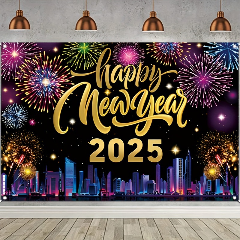 

2025 New Fireworks Backdrop - Polyester For Decorations