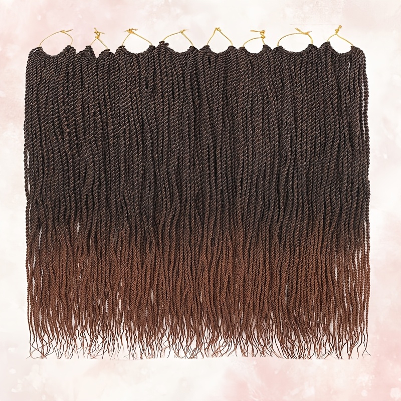 TEMU 8 Packs d'extensions de cheveux crochets twist sénégalais de 24 pouces, Curl pré-tordues, cheveux synthétiques durables pour divers looks de et