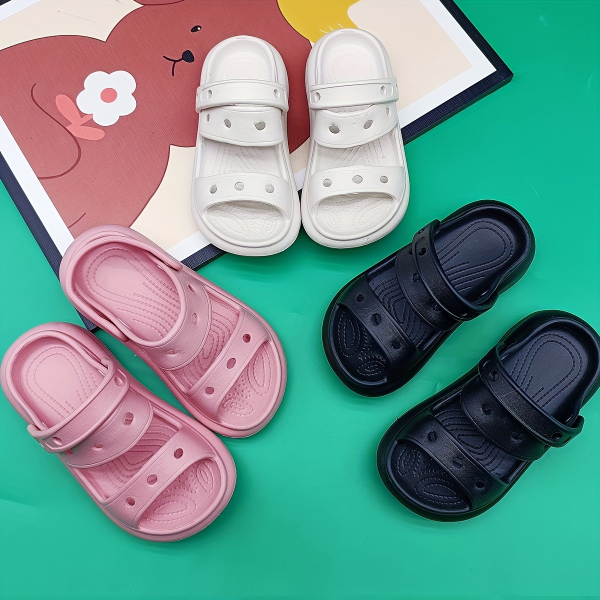 nsendm Female Sandal Shoes Sandals for Kids Breathable Non Slip Cute  Cartoon Children's Fashion Casual Beach Sandals Big Kids Size 6 Khaki 5.5 