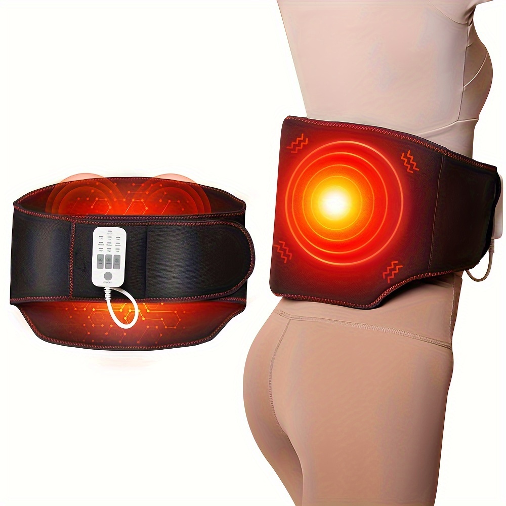 Heating Pad Back Brace Heat Massage Heated Back Massager - Temu