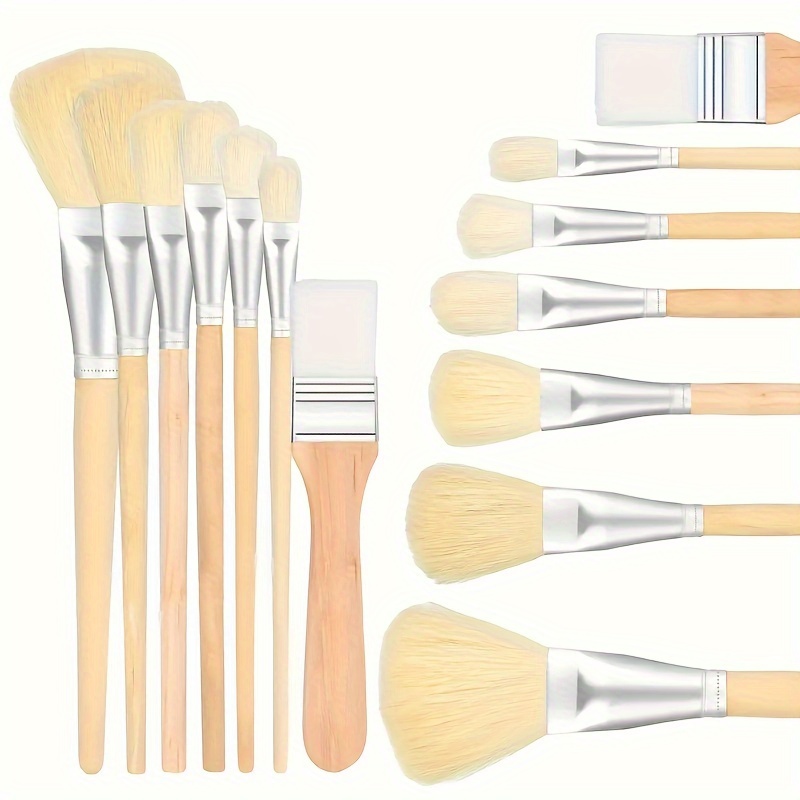 

Mop Brush For Acrylic Painting, 7pcs Blending Brush Paint Brushes For Acrylic Painting Goat Hair Paint Brush Set For Acrylic Watercolor Oil Painting Face