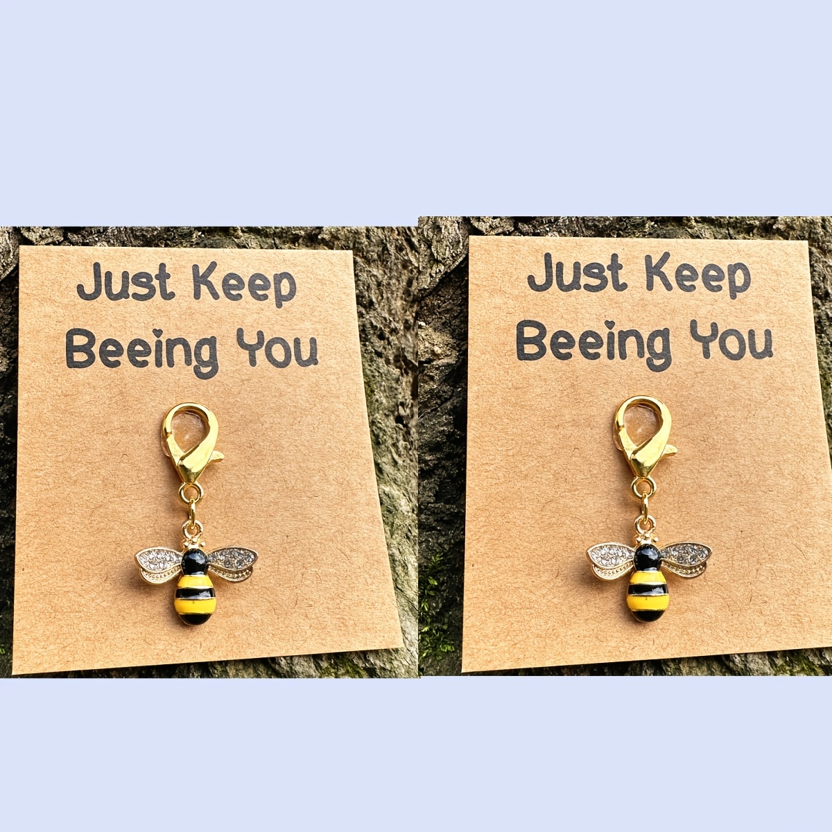 1pc/2pcs Do Your Own Positive Keychain For Men, Encouragement Gift, Bee Keychain Additions, Sunflower Pendant Keychain, Room Decoration