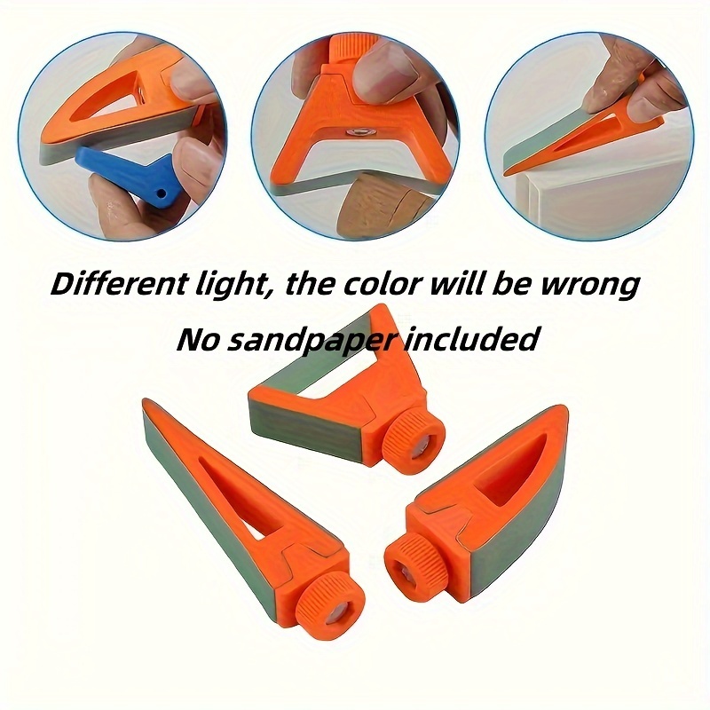 

3pcs Plastic Sanding Tool Set For Curved , Handheld Manual Sandpaper Holder, Uncharged Sanding Kit (sandpaper Not Included)